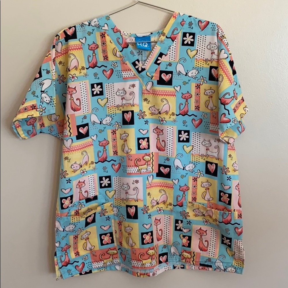Scrub H.Q. by Cherokee Print Top